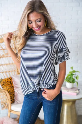 All Tied Up Stripe Top