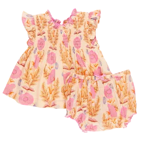 Baby Girls Stevie 2-Piece Set - Pink Gilded Floral