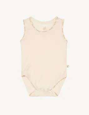 Baby Sleeveless Bodysuit - Chalk