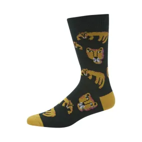 Bamboozld: Mens Tigra Green Bamboo Sock