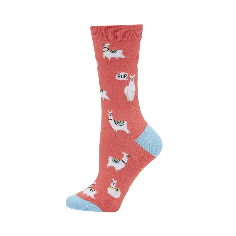 Bamboozld: Womens Sup Llama Bamboo Sock