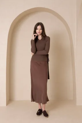 Brown Slip Skirt