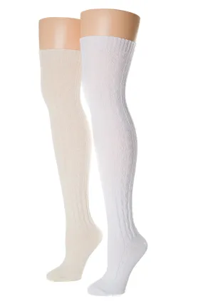 Cabled Cotton Stockings