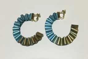 CABO | Earrings | Mermaid's Tail Collection | Hoop Earrings - Light Blue / Gold (Urushi)