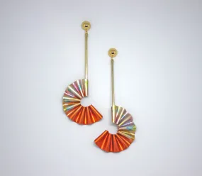 CABO | Mermaid's Tail Collection | Stick¬†Half¬†Earrings | Orange/Marble