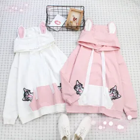 Cat embroidery sweatshirt PL50597