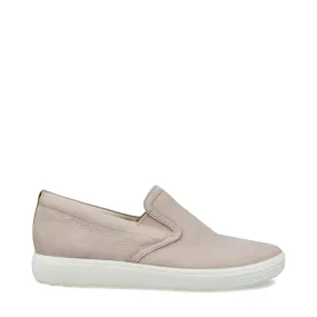 Ecco Women's Soft 7 Slip On Sneaker in Grey Rose