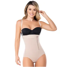 Fajas Diane & Geordi 2405F | Womens Butt Lifting Shapewear | Strapless Bodysuit Girdle for Postpartum and Daily Use