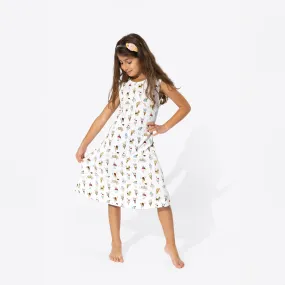 Ice Cream Bamboo Girls' Sleeveless Dress