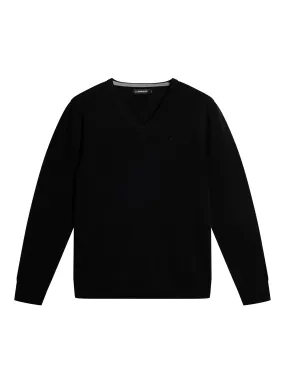 Lymann Merino V-neck Sweater / Black