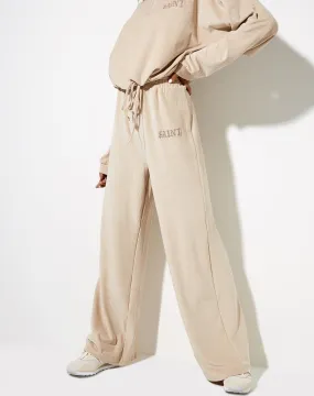 Obeli Trouser in Neutral Beige 'Saint' Embro