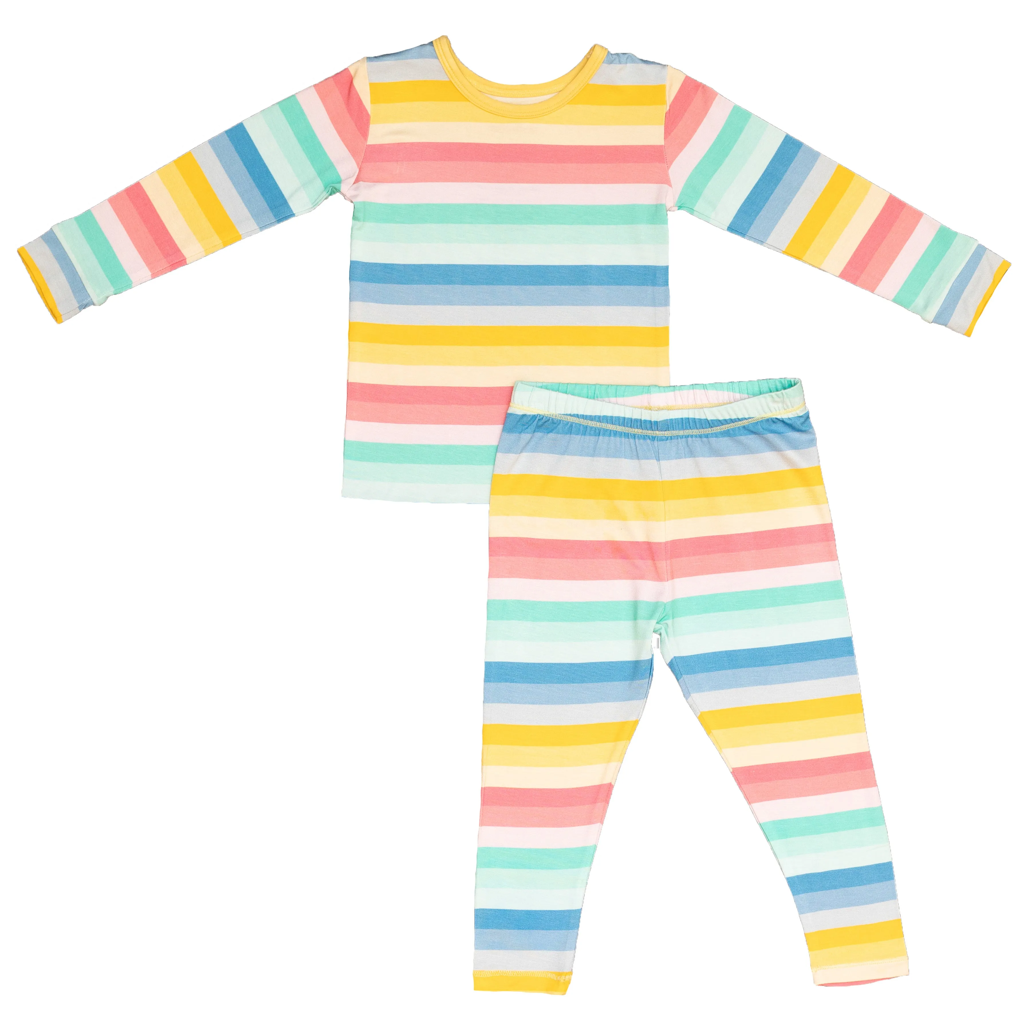 Ombre Stripes Long Sleeve Two Piece Jammies