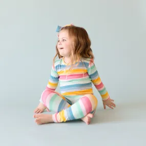 Ombre Stripes Long Sleeve Two Piece Jammies