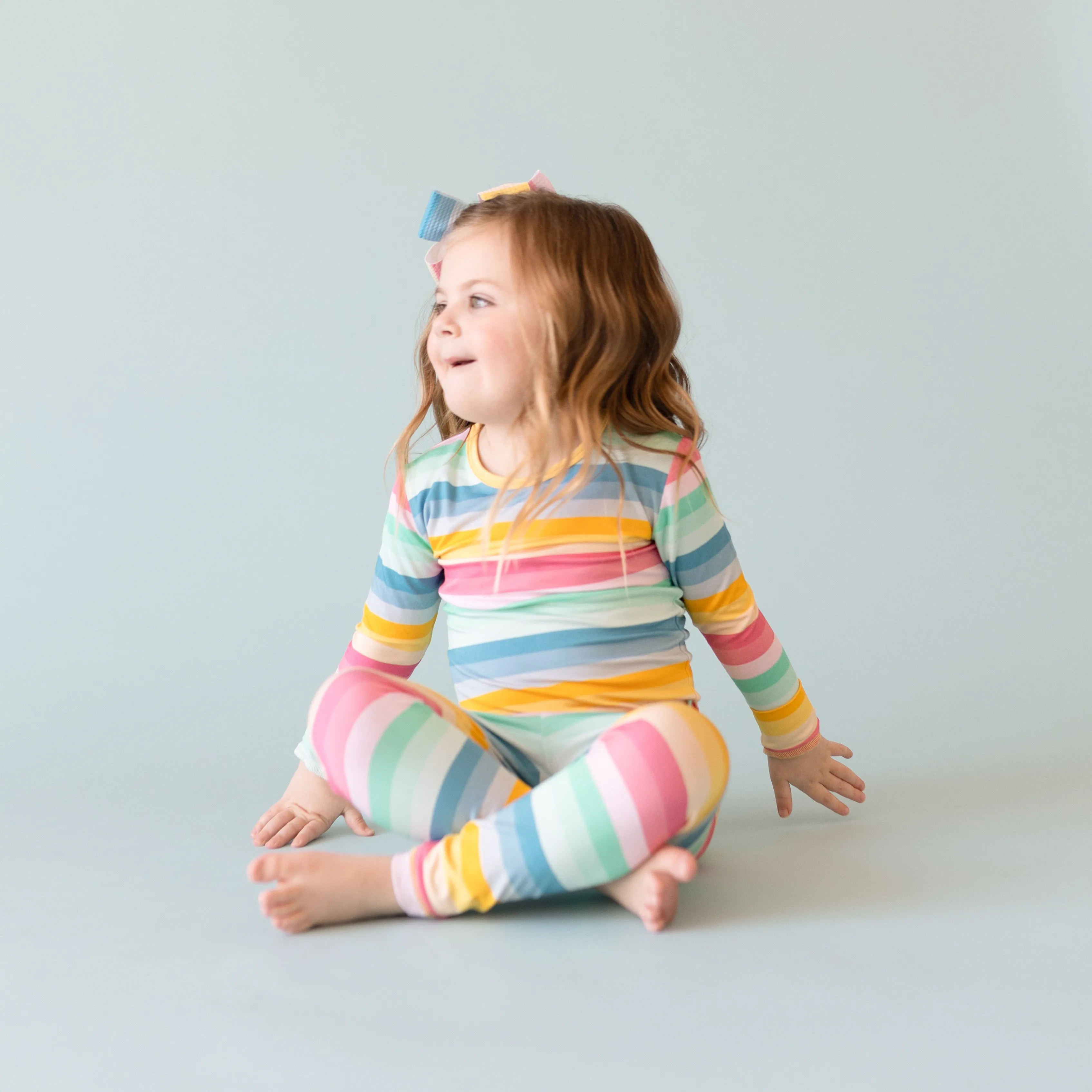 Ombre Stripes Long Sleeve Two Piece Jammies