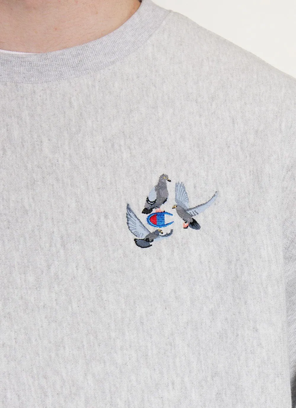 Pigeon Sweatshirt | Champion and Percival | Heather Grey