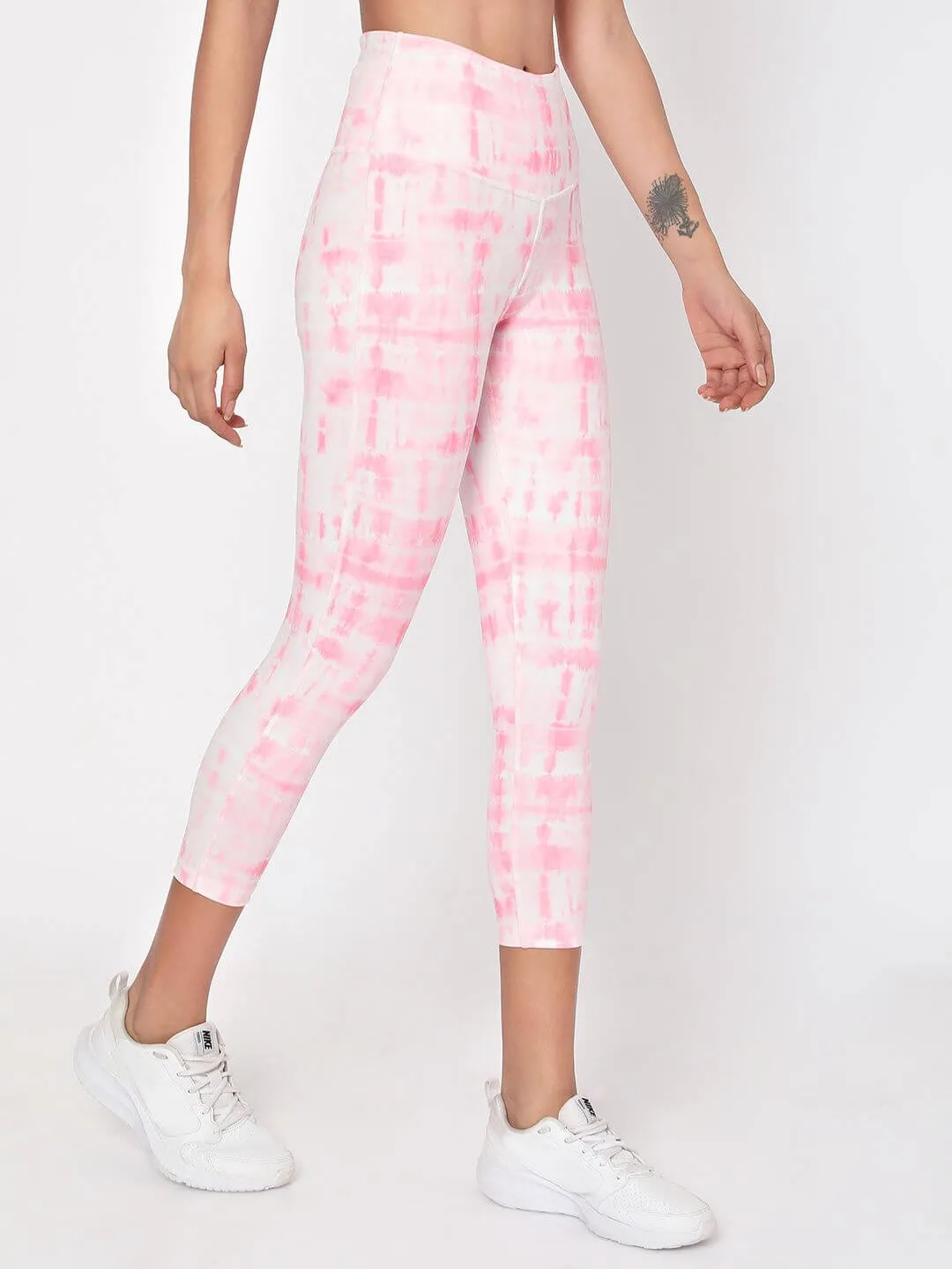 Pink Shibori Luxe Crop Top & Leggings