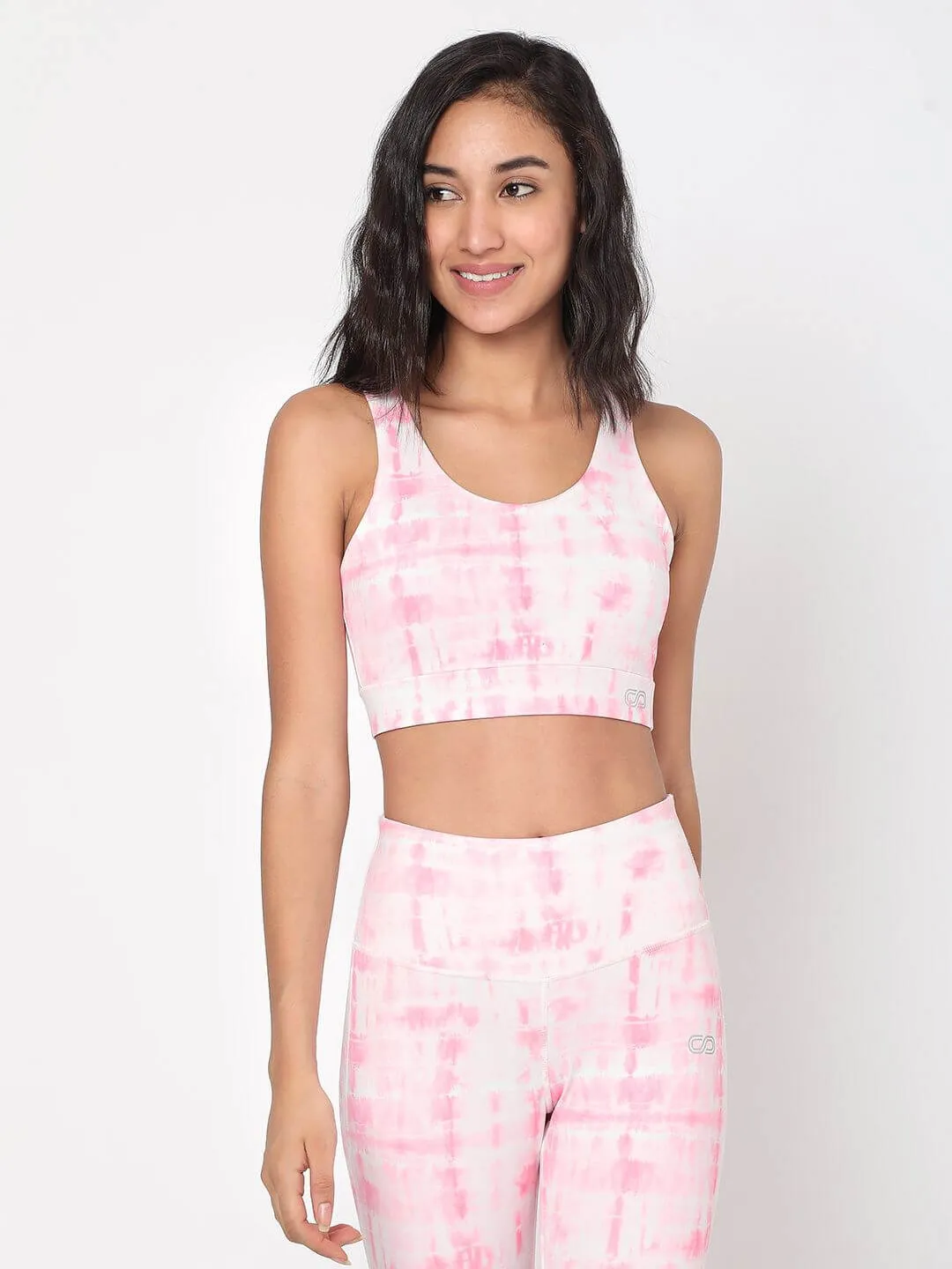 Pink Shibori Luxe Crop Top & Leggings