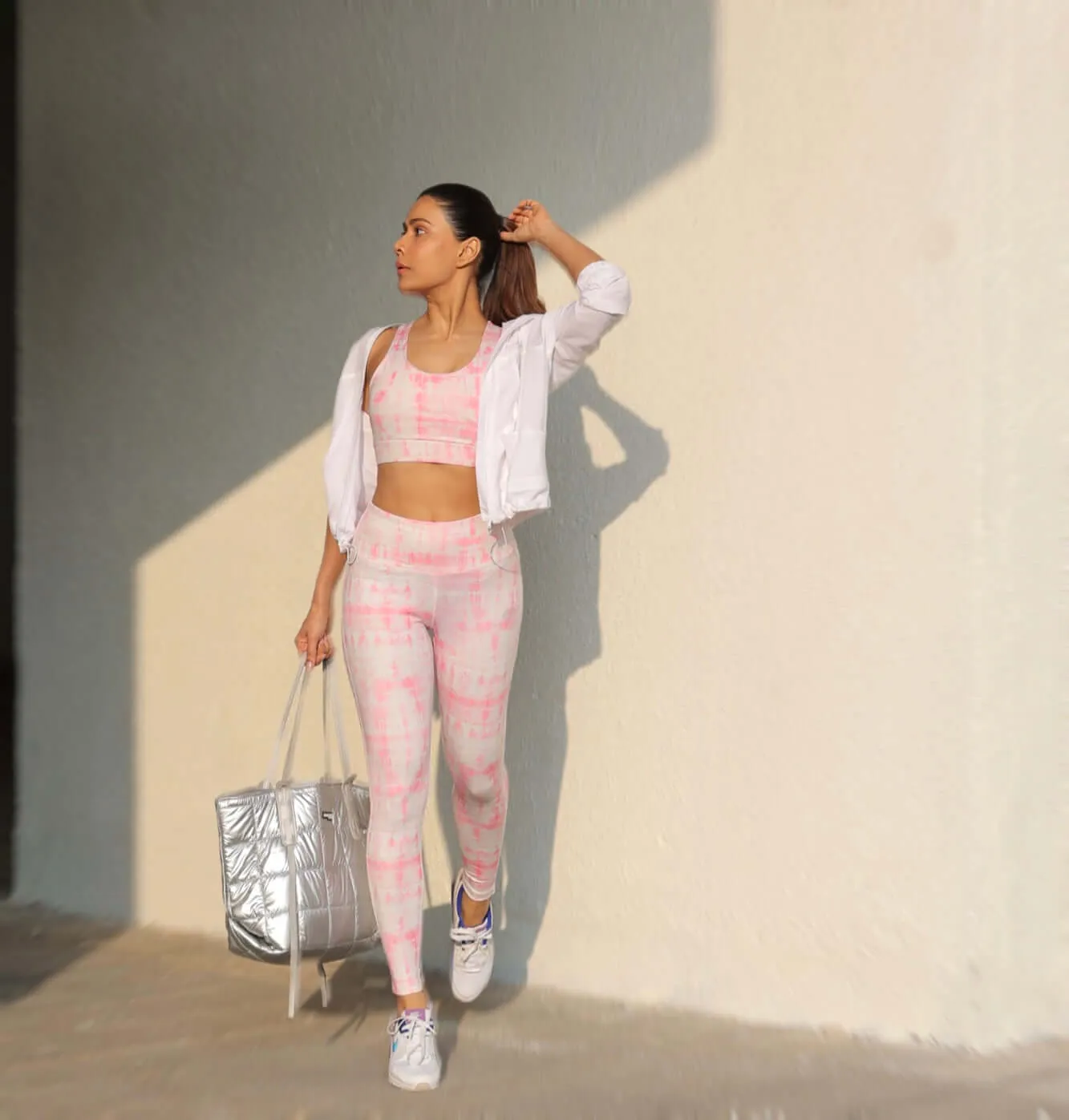 Pink Shibori Luxe Crop Top & Leggings