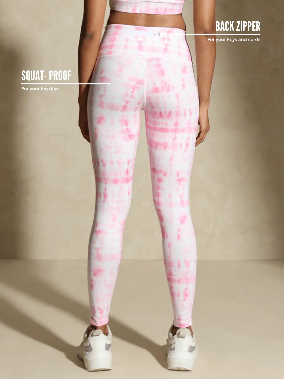 Pink Shibori Luxe Crop Top & Leggings