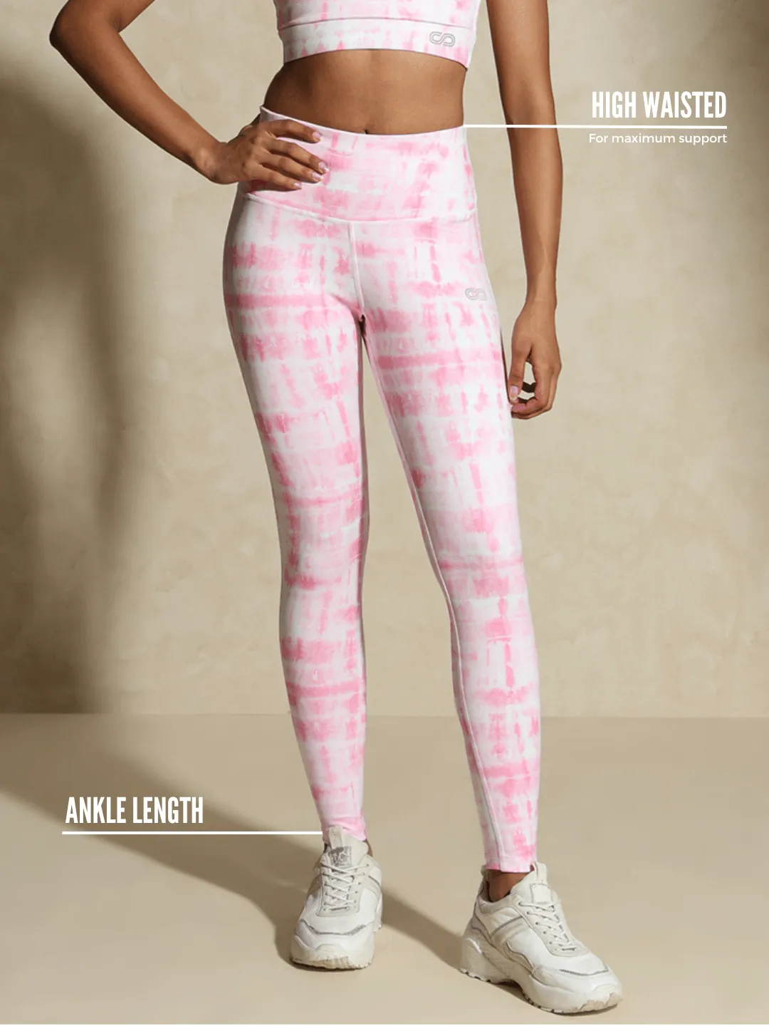 Pink Shibori Luxe Crop Top & Leggings