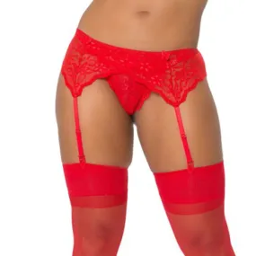 Red Lace Garter Belt