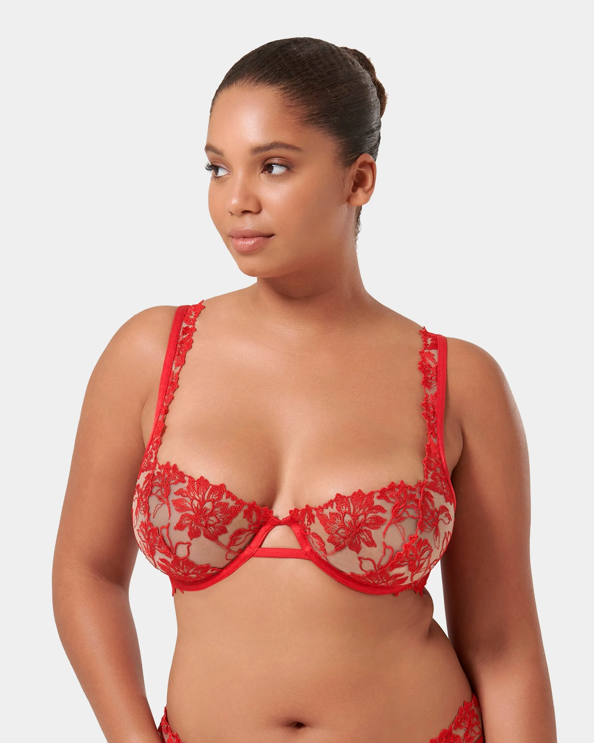 Samara Reggiseno con Ferretto Rosso/Trasparente