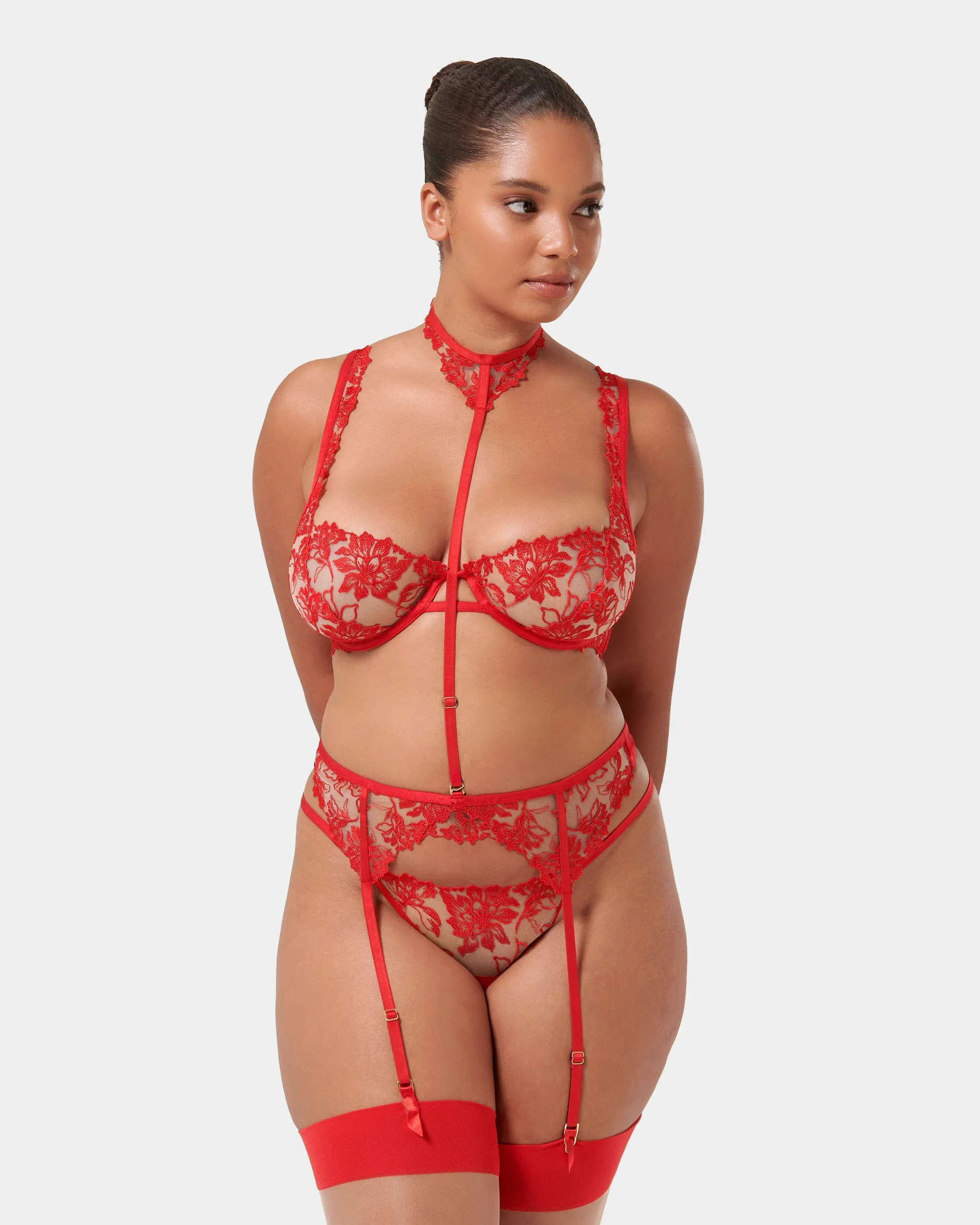 Samara Reggiseno con Ferretto Rosso/Trasparente