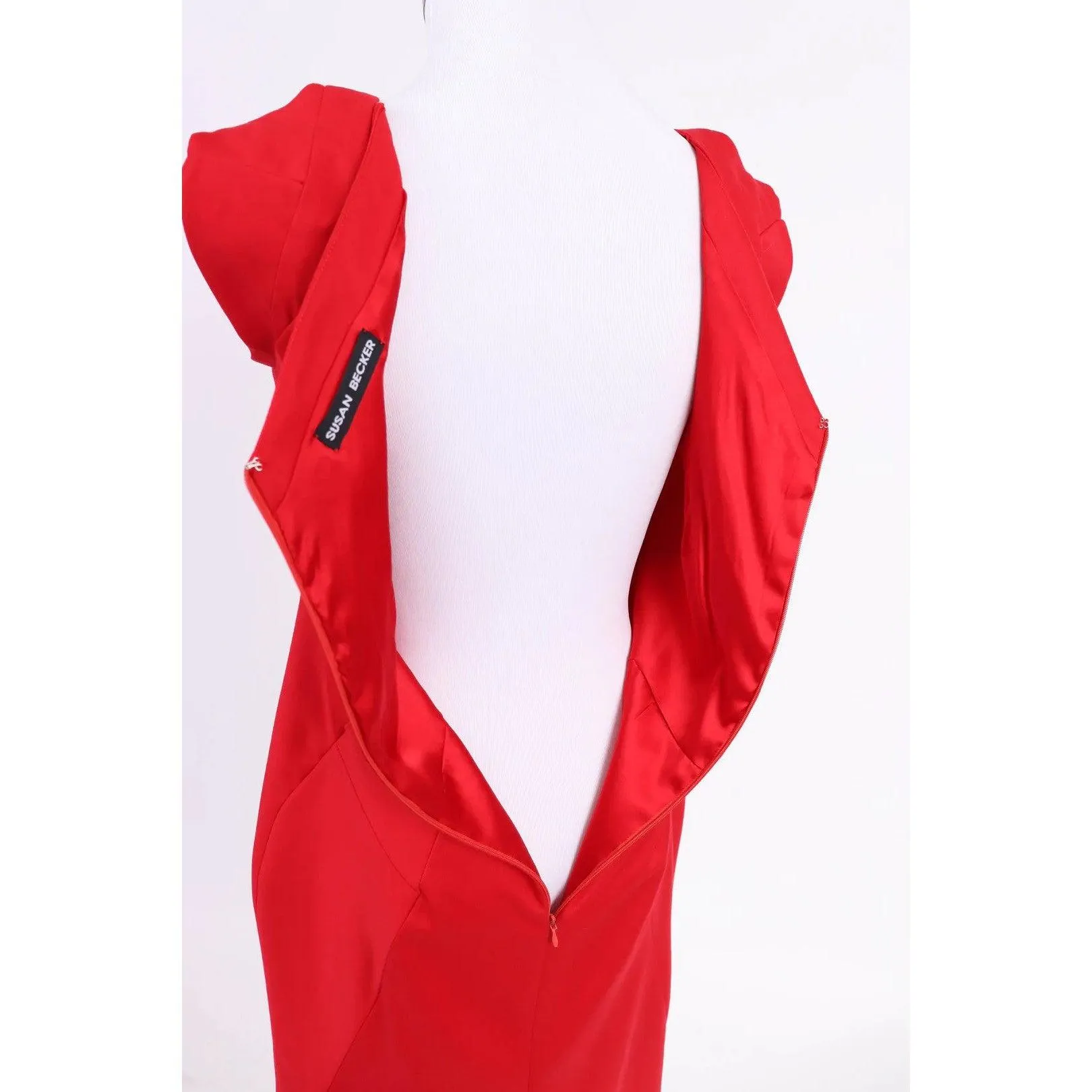 SUSAN BECKER 90's Red Dress | Size S/M